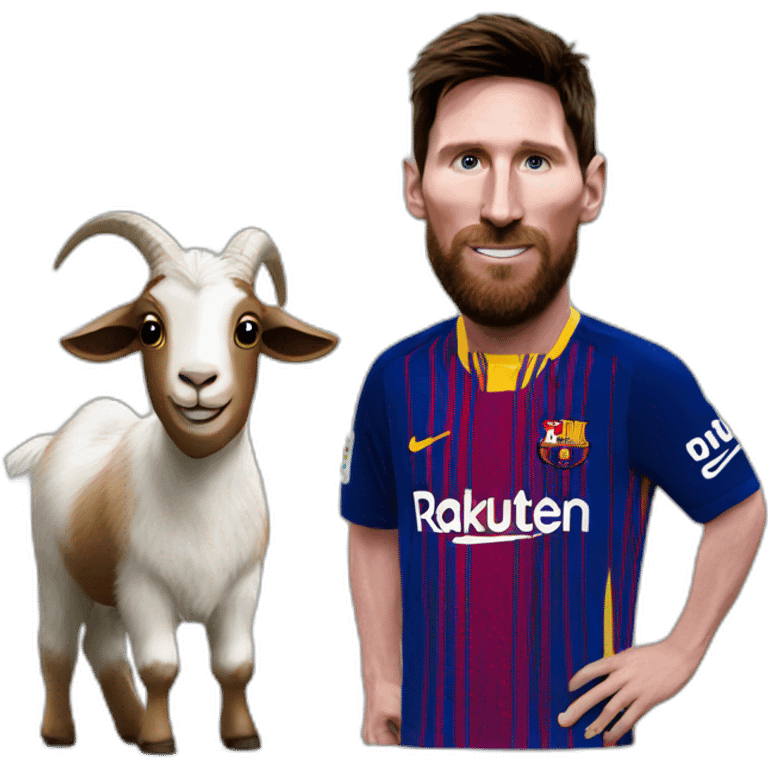 Messi with a goat emoji