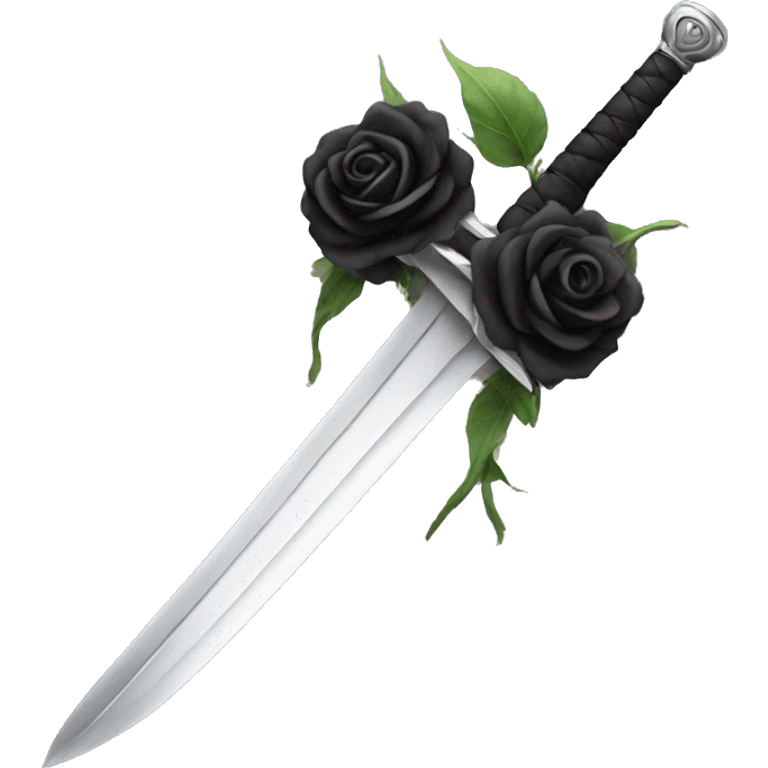 sword with black roses emoji