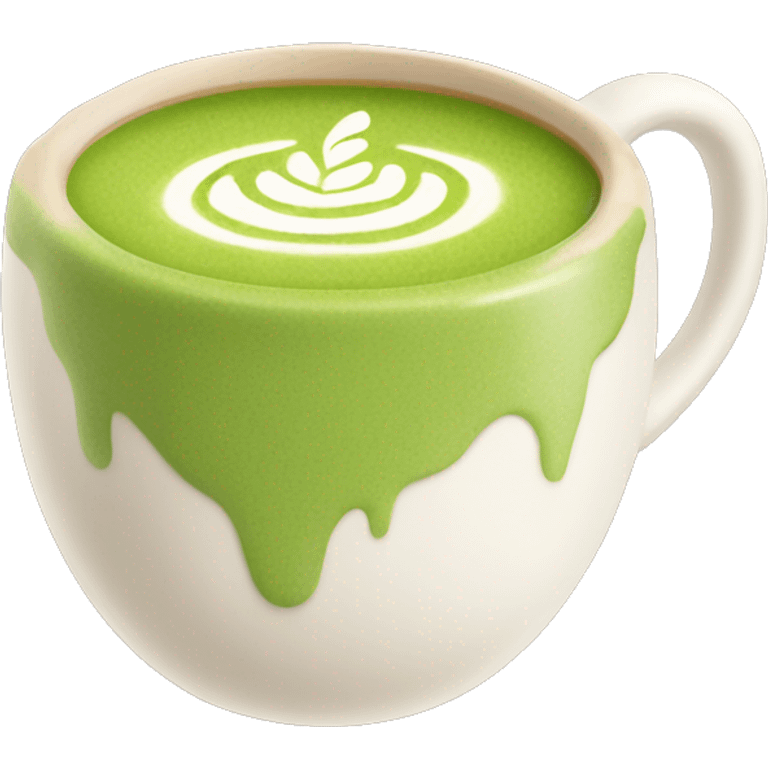 matcha latte in a cup emoji