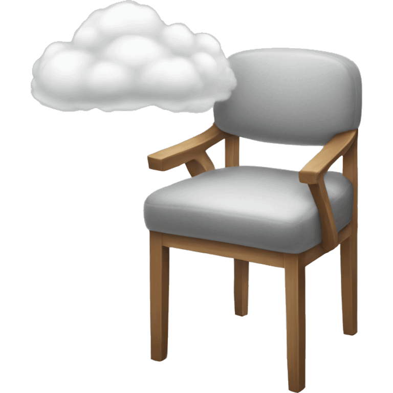 deskchair made out of a cloud emoji