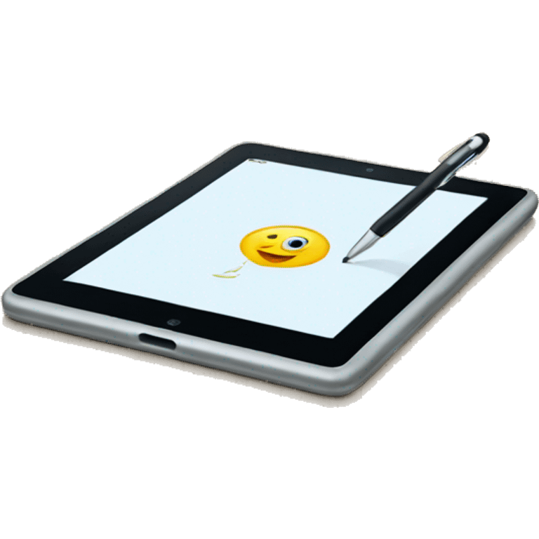 ipad with stylus emoji