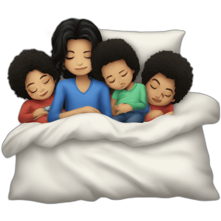 Michael Jackson with kids sleeping emoji