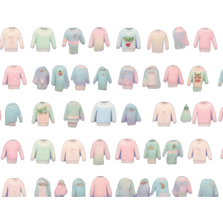 Pastel Christmas sweater emoji