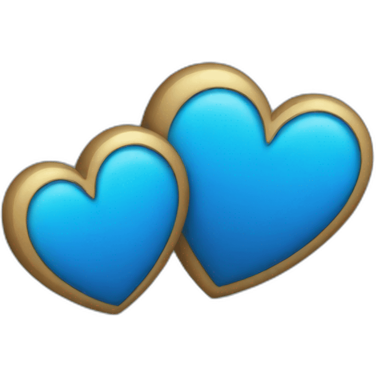 Blue and black heart  emoji