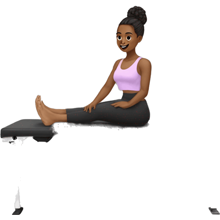 That girl on reformer Pilates emoji