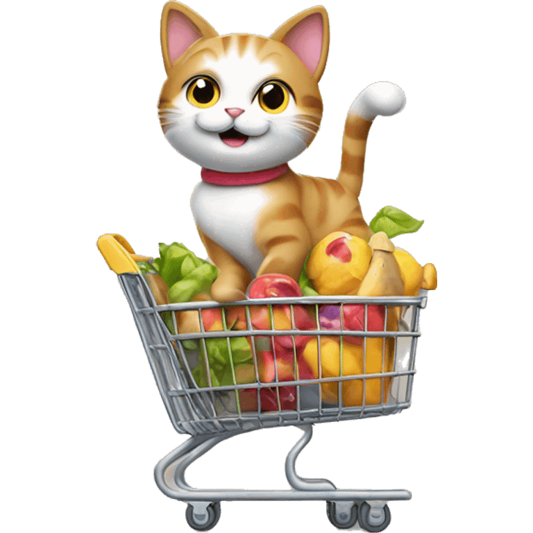 happy cat on a shopping spree emoji