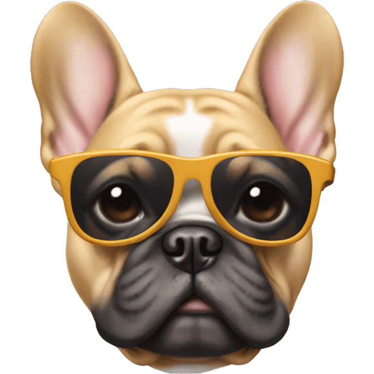 Frenchie with sunglasses emoji