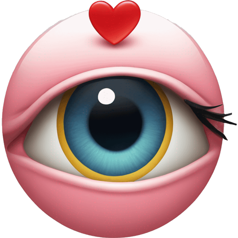 Eye amoled with a heart emoji