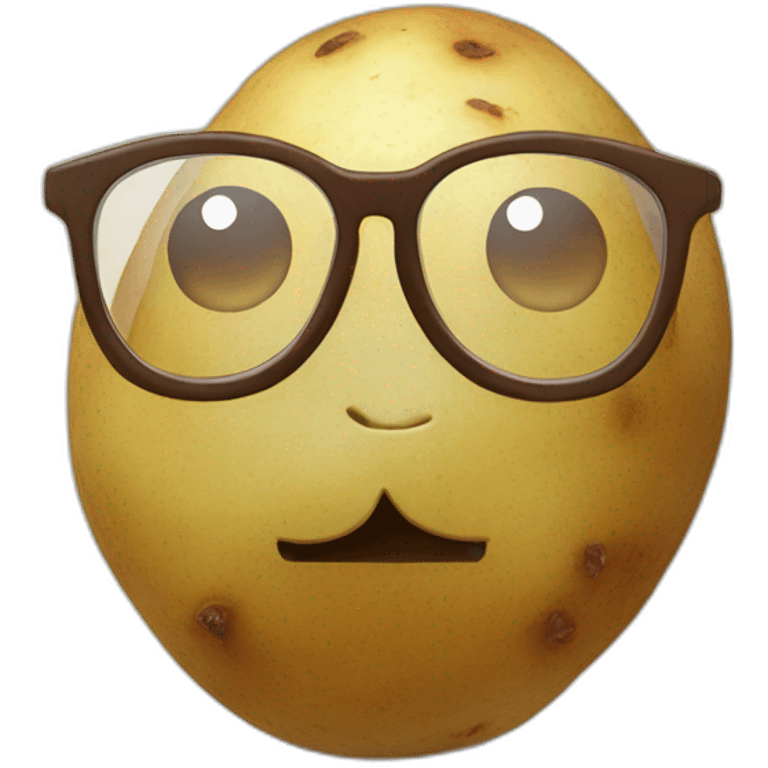 Potato with glasses  emoji