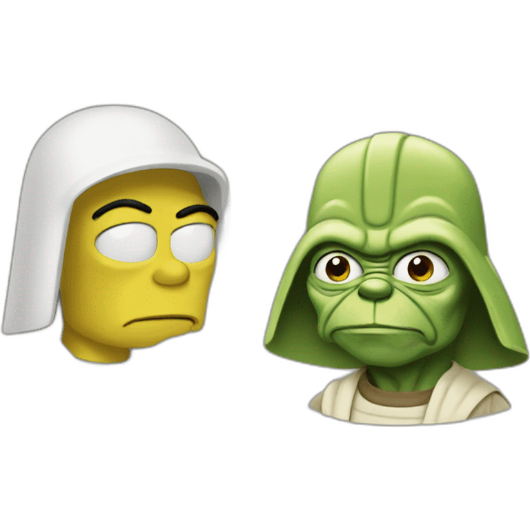 Homer vs yoda emoji