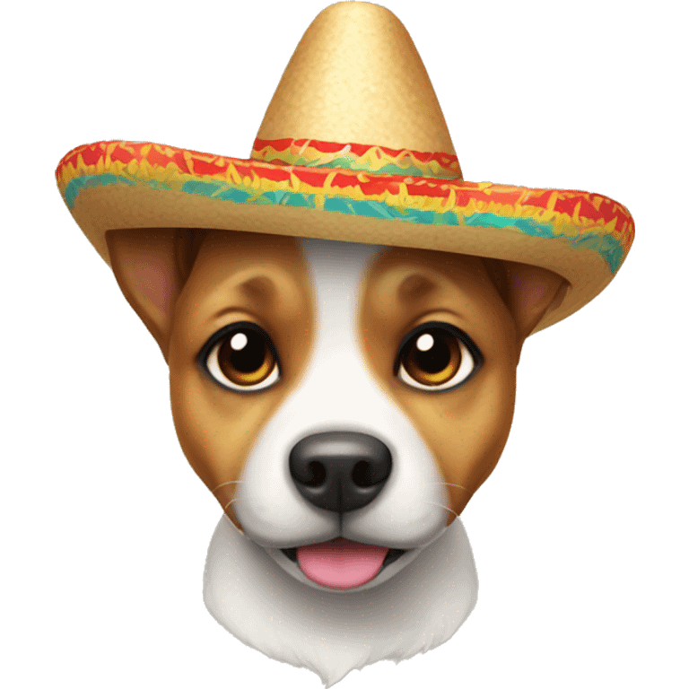 Cute dog with sombrero emoji