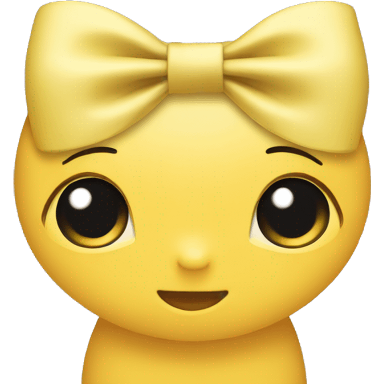 cute yellow bow emoji