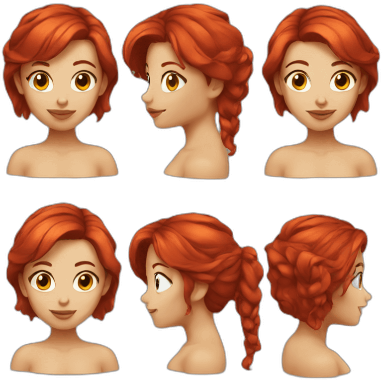 Sexy girl red hair emoji