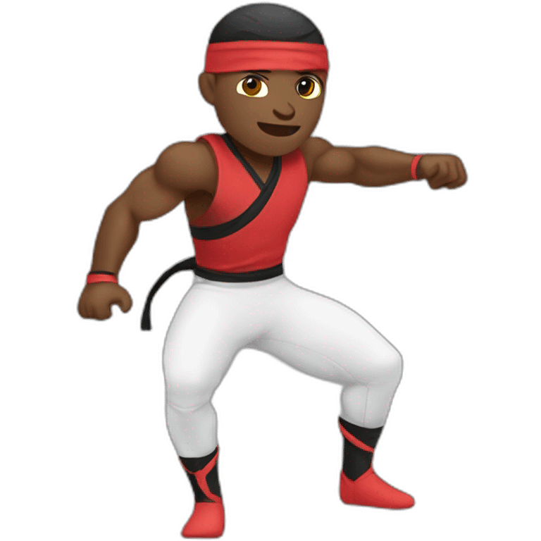 austian colored male Ninja Warrior athlete in action emoji