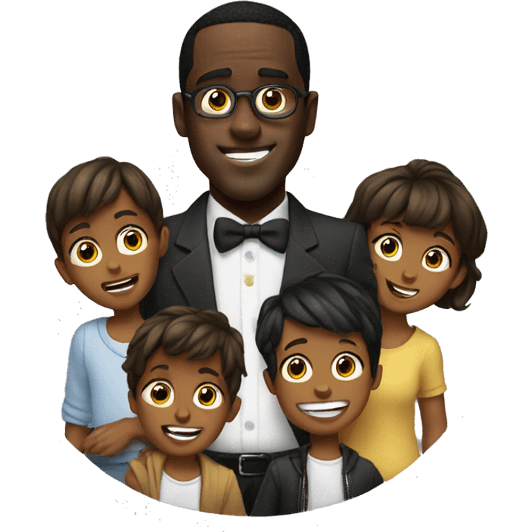 Diddy with a bunch of kids emoji