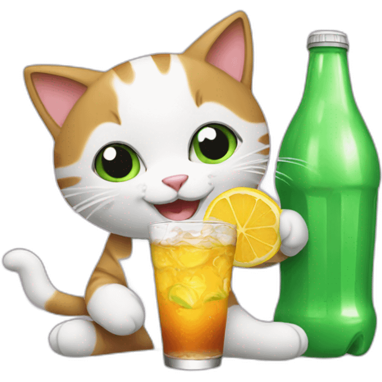 Cat drinking soda  emoji