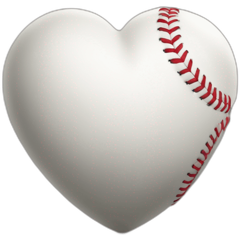 COEUR EN FORME DE BALLE DE BASEBALL emoji