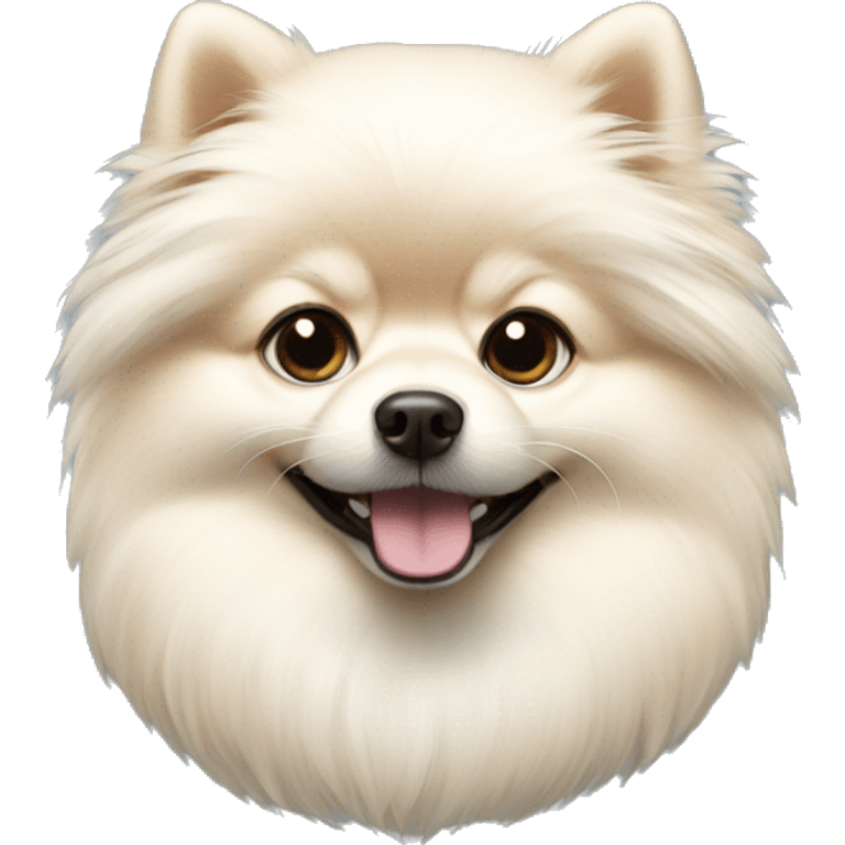 Cream white pomeranian  emoji