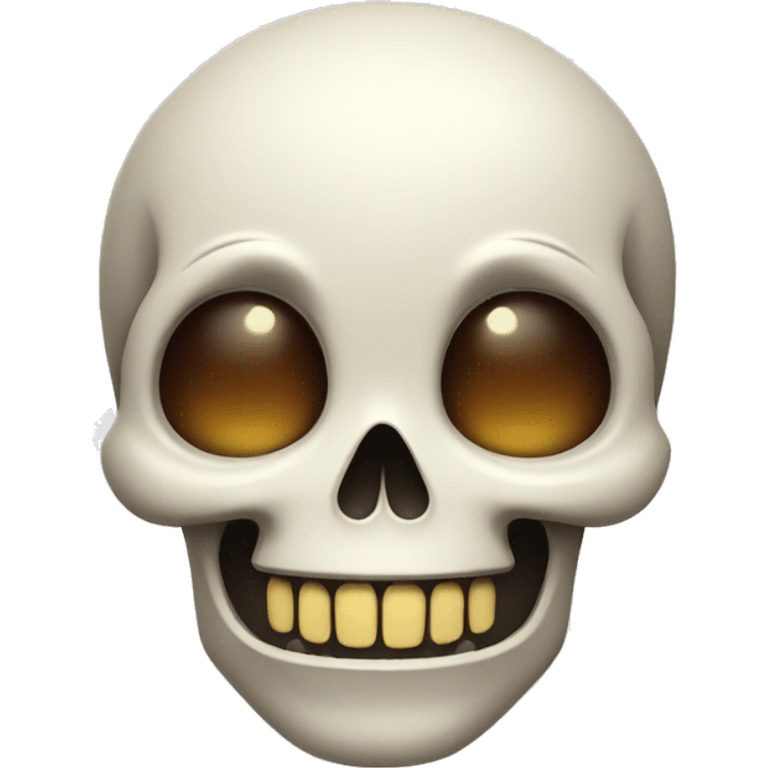 Cartoon Skull smiling emoji