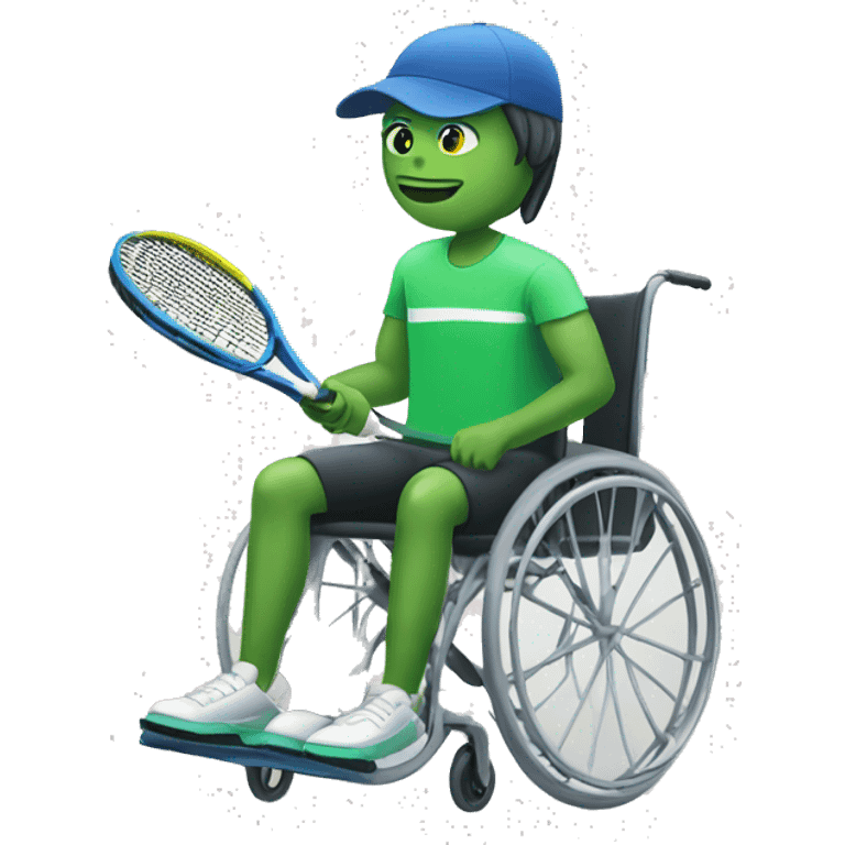 Person playing tennis in a wheelchair emoji