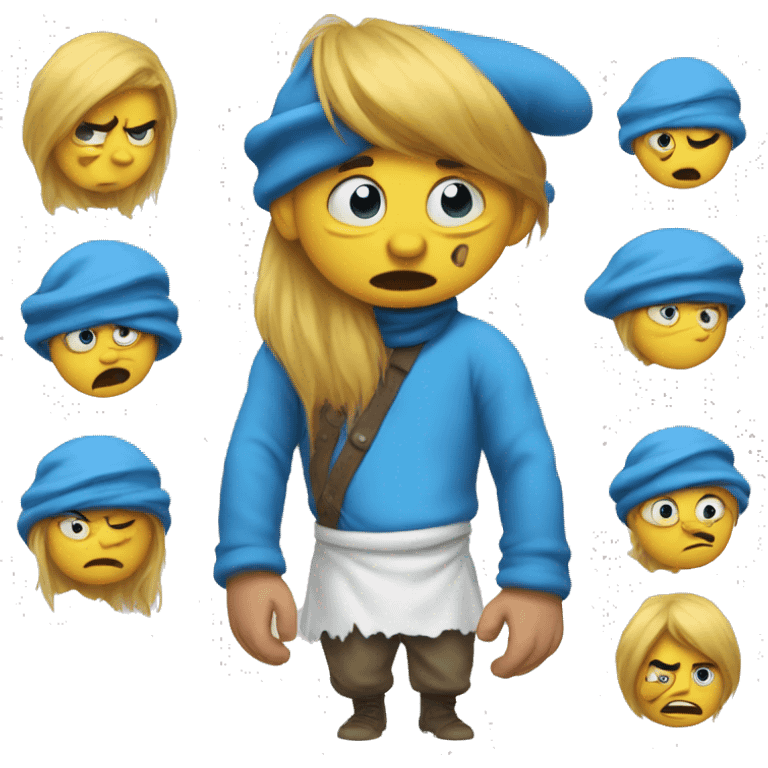 Smurf angst emoji