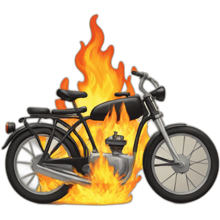 Bike on fire emoji