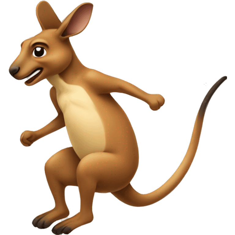 A kangaroo jump roping emoji