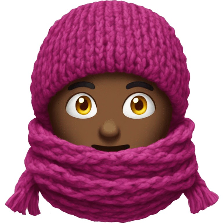 Knitted scarf emoji