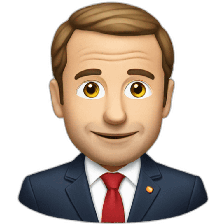 Macron avec hamburger  emoji