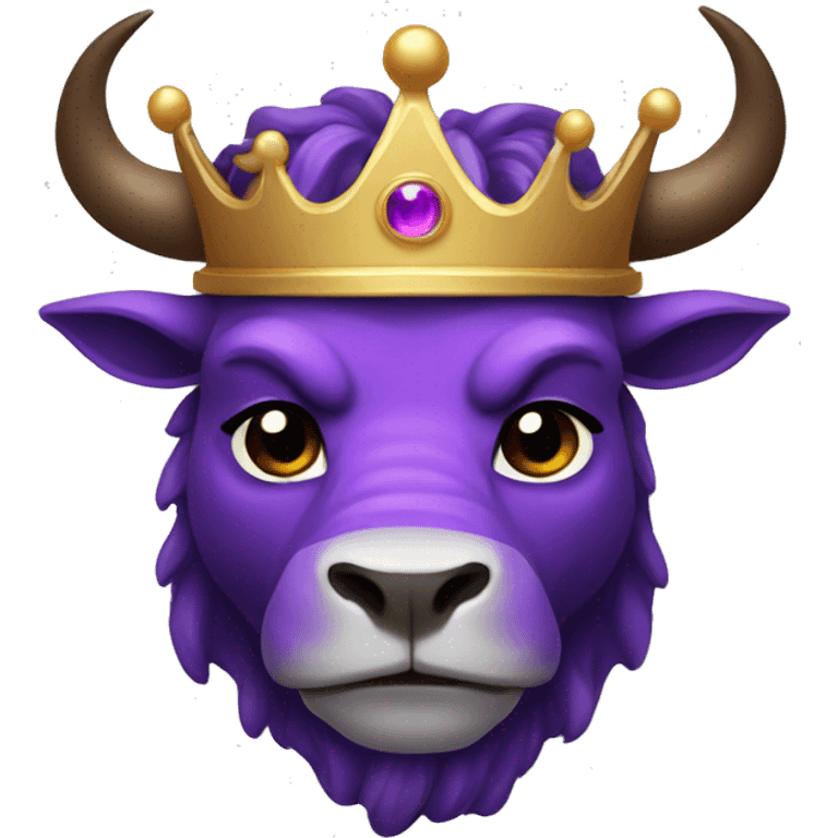 purple minotaur wearing crown emoji