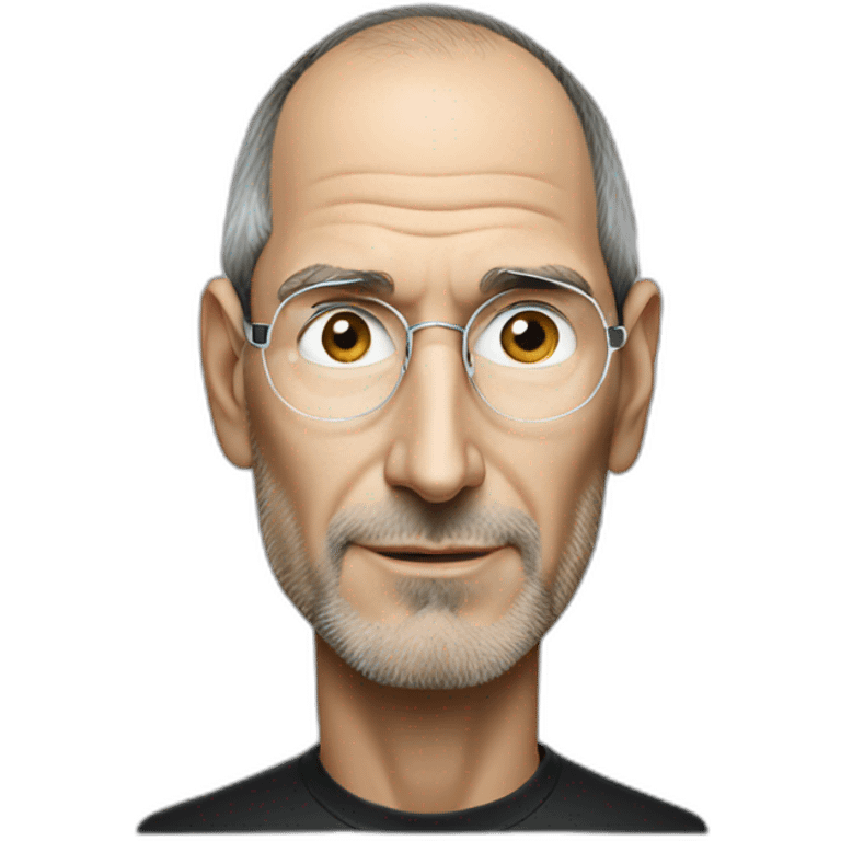 steve jobs with iphone emoji