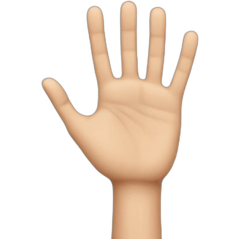 Hand with five fingers  emoji