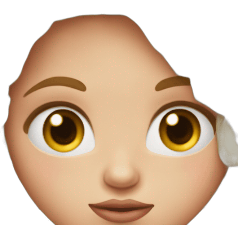 Fille au cheveux rouge yeux et peaux claire  emoji