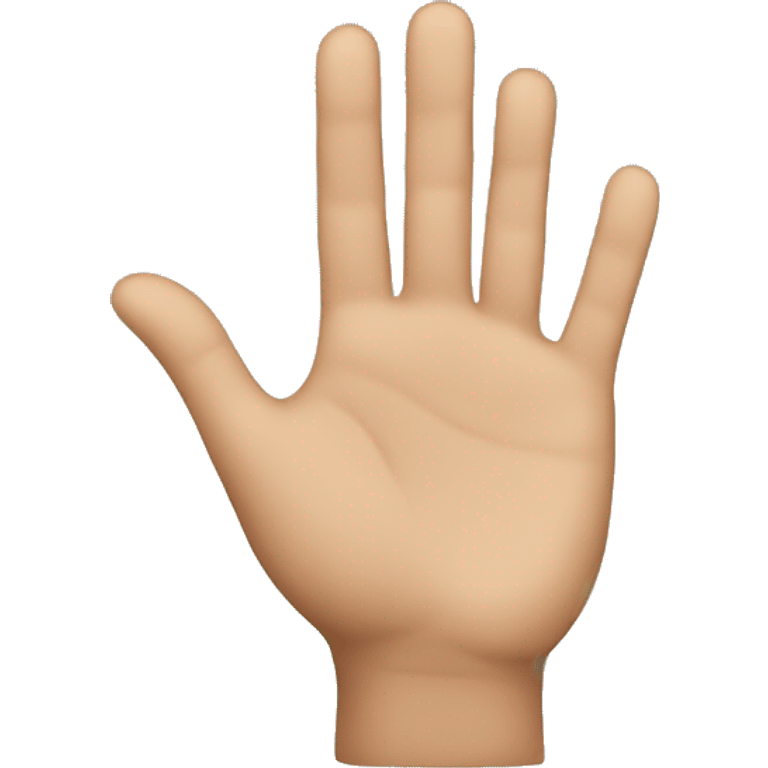 person with hand shape v emoji