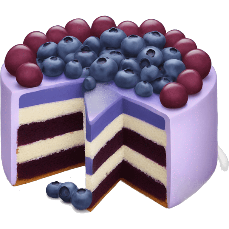 Blueberry cake emoji