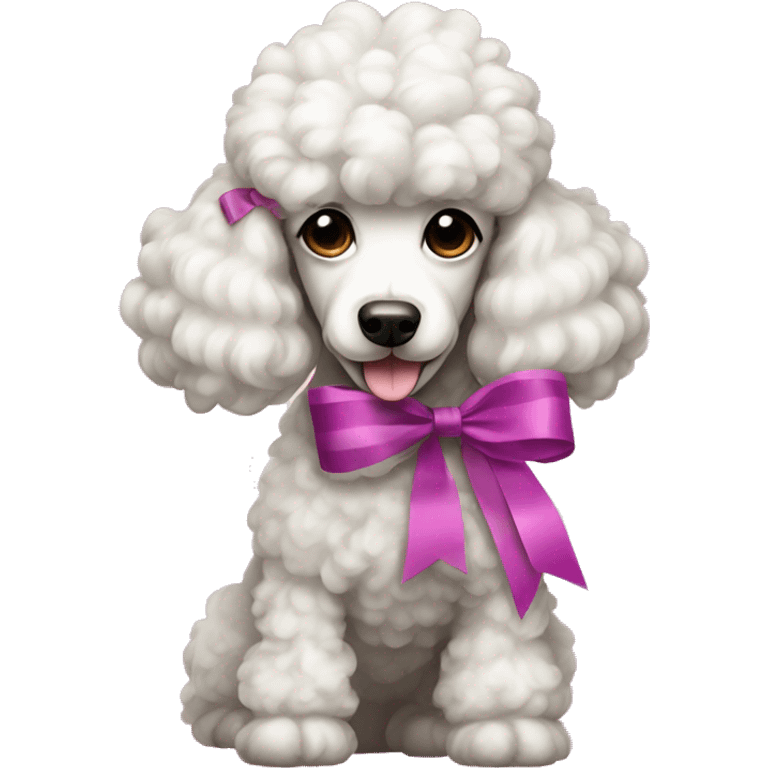 poodle with ribbon emoji