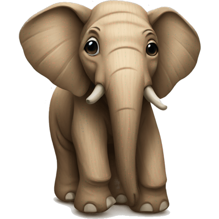 Elephant made of wood emoji