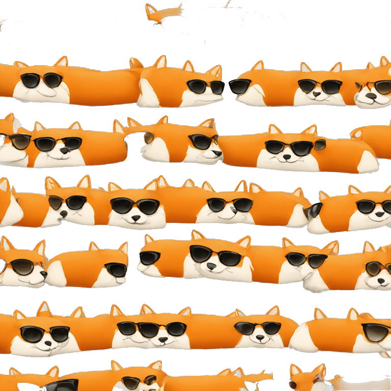 smiling orange fox with black sunglasses emoji