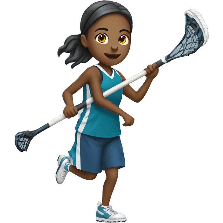 Girl playing lacrosse  emoji