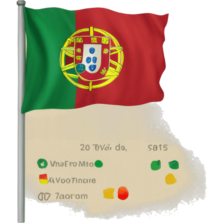 Portugal flag with review stats underneath  emoji