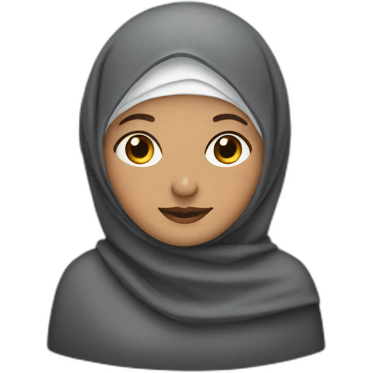 grandma in a hijab and mostash emoji