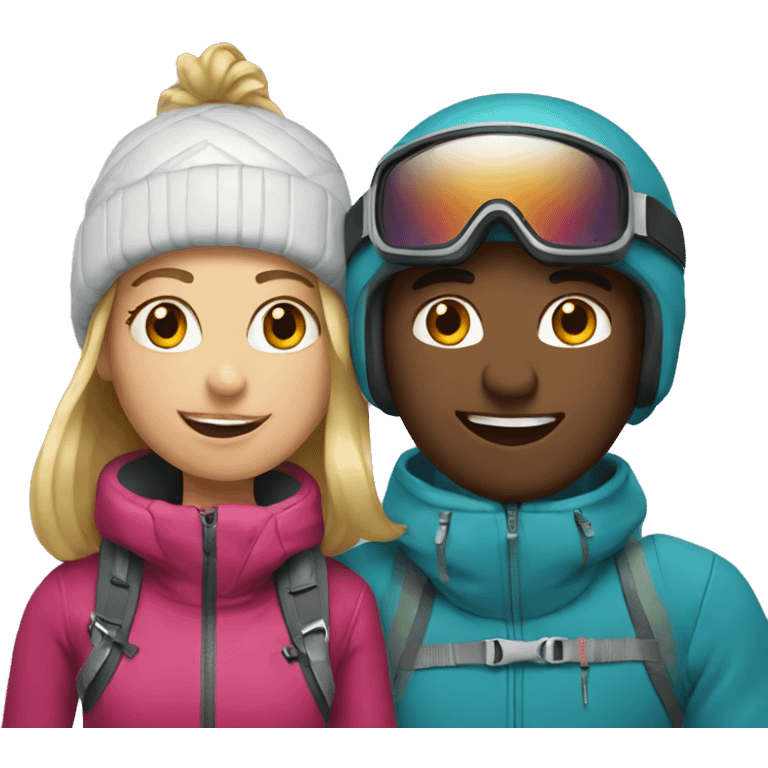 Ski couple emoji