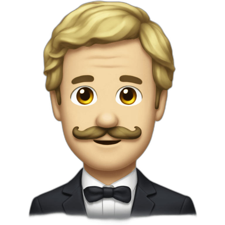 Macron moustachu emoji