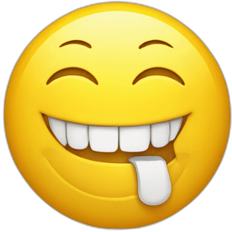 Smiley avec des dents en or emoji