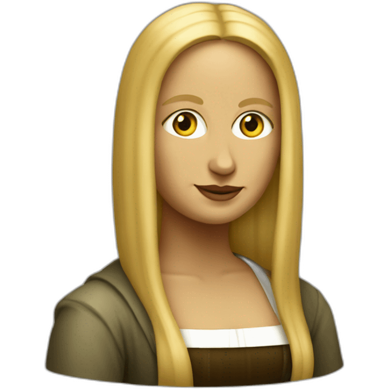 blonde monna lisa emoji