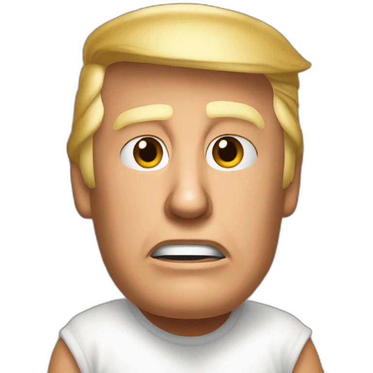 Donald trump in prison with his cell mate behind him emoji