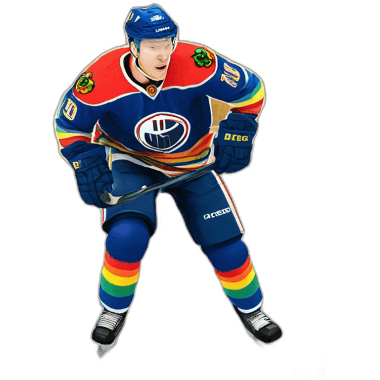 Jonathan Toews as rainbow seal with daffodils and roses emoji