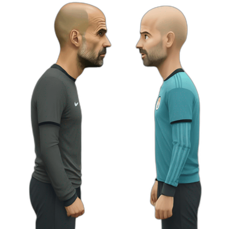 pep guardiola erik ten hag face to face emoji