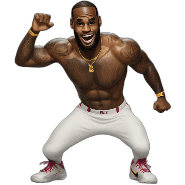 lebron james dance in cat emoji