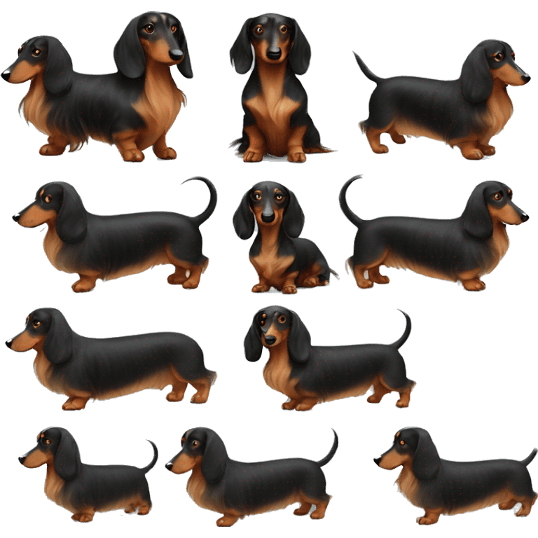 Long-haired dachshund emoji